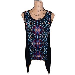 Sheer Analogy open back tank top size M